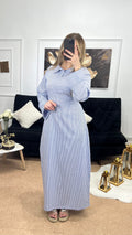 Robe chemise à rayures